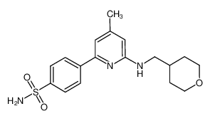4-{4-methyl-6-[(tetrahydro-2H-pyran-4-ylmethyl)amino]-2-pyridinyl}benzenesulfonamide_675620-15-2