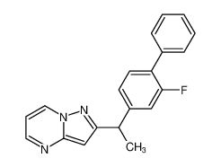 Pyrazolo[1,5-a]pyrimidine, 2-[1-(2-fluoro[1,1'-biphenyl]-4-yl)ethyl]-_675621-01-9