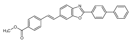 4-[2-(2-biphenyl-4-yl-benzooxazol-6-yl)-vinyl]-benzoic acid methyl ester_67563-24-0