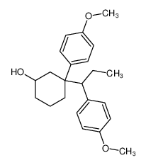 Cyclohexanol, 3-(4-methoxyphenyl)-3-[1-(4-methoxyphenyl)propyl]-_67566-98-7