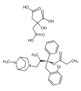 8-Methyl-3-(3-phenyl-2-methyl-3-propoxy-4-o-Chlor-phenyl)butyl-3,8-diazabicyclo--oktan-Citrat_67572-18-3