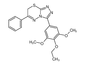 3-(4-ethoxy-3,5-dimethoxy-phenyl)-6-phenyl-7H-[1,2,4]triazolo[3,4-b][1,3,4]thiadiazine_67572-56-9