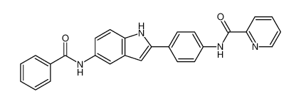 2-Pyridinecarboxamide, N-[4-[5-(benzoylamino)-1H-indol-2-yl]phenyl]-_675821-82-6