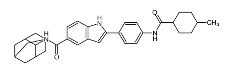 N-(adamantan-2-yl)-2-(4-(4-methylcyclohexane-1-carboxamido)phenyl)-1H-indole-5-carboxamide_675822-54-5