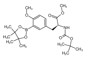 (S)-methyl 2-((tert-butoxycarbonyl)amino)-3 -(4-methoxy-3 -(4,4,5 ,5-tetramethyl- 1,3 ,2-dioxaborolan-2-yl)phenyl)propanoate_675832-36-7