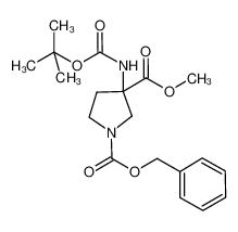 methyl 3-[(tert-butoxy)carbonylamino]-1-[benzyloxycarbonyl]pyrrolidne-3-carboxylate_675834-18-1