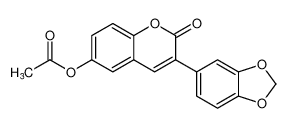 2H-1-Benzopyran-2-one, 6-(acetyloxy)-3-(1,3-benzodioxol-5-yl)-_675840-13-8