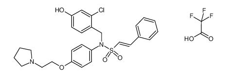 2-phenyl-ethenesulfonic acid (2-chloro-4-hydroxy-benzyl)-[4-(2-pyrrolidin-1-yl-ethoxy)-phenyl]-amide trifluoroacetate_675866-47-4