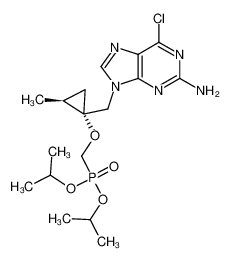 diisopropyl ({(1S,2S)-1-[(2-amino-6-chloro-9H-purine-9-yl)methyl]-2-methylcyclopropyl}oxy)methylphosphonate_675875-39-5