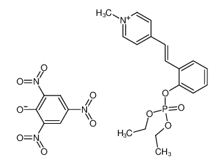 Picrate4-{(E)-2-[2-(diethoxy-phosphoryloxy)-phenyl]-vinyl}-1-methyl-pyridinium;_6759-65-5