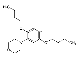 2,5-dibutoxy-4-morpholin-4-yl-phenylium_67592-03-4
