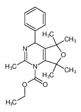 2,5,5,7,7-pentamethyl-4-phenyl-5,7-dihydro-4H-furo[3,4-d]pyrimidine-1-carboxylic acid ethyl ester_67602-15-7