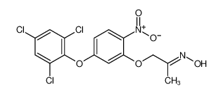 (E)-1-(2-nitro-5-(2,4,6-trichlorophenoxy)phenoxy)propan-2-one oxime_67605-13-4