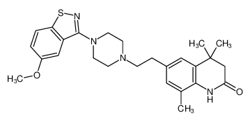 6-(2-(4-(5-methoxybenzo[d]isothiazol-3-yl)piperazin-1-yl)ethyl)-4,4,8-trimethyl-3,4-dihydroquinolin-2(1H)-one_676116-26-0
