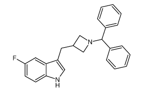 3-[(1-benzhydryl-3-azetidine-3-yl)methyl]-5-fluoro-1H-indole_676125-62-5
