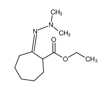 Cycloheptanecarboxylic acid, 2-(dimethylhydrazono)-, ethyl ester, (Z)-_67613-36-9