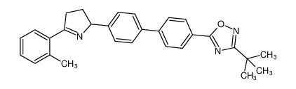 3-(tert-butyl)-5-(4'-(5-(o-tolyl)-3,4-dihydro-2H-pyrrol-2-yl)-[1,1'-biphenyl]-4-yl)-1,2,4-oxadiazole_676131-71-8