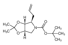 tert-butyl (3aR,4R,6aS)-4-allyl-2,2-dimethyltetrahydro-5H-[1,3]dioxolo[4,5-c]pyrrole-5-carboxylate_676132-45-9