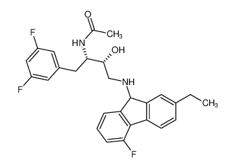 N-((2S,3R)-1-(3,5-difluorophenyl)-4-((2-ethyl-5-fluoro-9H-fluoren-9-yl)amino)-3-hydroxybutan-2-yl)acetamide_676138-57-1