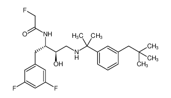 N-((2S,3R)-1-(3,5-difluorophenyl)-3-hydroxy-4-((2-(3-neopentylphenyl)propan-2-yl)amino)butan-2-yl)-2-fluoroacetamide_676138-85-5