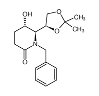 (5S,6S)-1-benzyl-6-((S)-2,2-dimethyl-1,3-dioxolan-4-yl)-5-hydroxypiperidin-2-one_676144-75-5