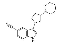 3-(3-(piperidin-1-yl)cyclopentyl)-1H-indole-5-carbonitrile_676169-45-2