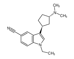3-((1S,3S)-3-(dimethylamino)cyclopentyl)-1-ethyl-1H-indole-5-carbonitrile_676169-88-3