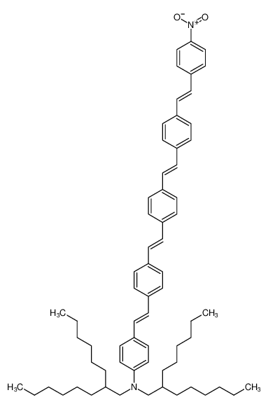 N,N-bis(2-hexyloctyl)-4-((E)-4-((E)-4-((E)-4-((E)-4-nitrostyryl)styryl)styryl)styryl)aniline_676229-03-1