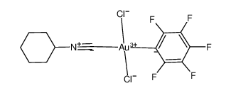 trans-(cyclohexylisocyanide)(pentafluorophenyl)dichlorogold(III)_67623-18-1