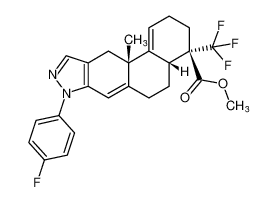 methyl (4S,4aR,11aS)-8-(4-fluorophenyl)-11a-methyl-4-(trifluoromethyl)-3,4,4a,5,6,8,11,11a-octahydro-2H-naphtho[1,2-f]indazole-4-carboxylate_676231-57-5