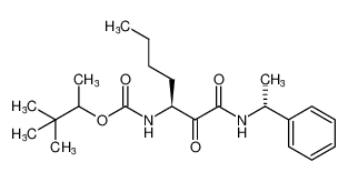 3,3-dimethylbutan-2-yl ((S)-1,2-dioxo-1-(((R)-1-phenylethyl)amino)heptan-3-yl)carbamate_676235-35-1