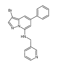 3-bromo-5-phenyl-N-(pyridin-3-ylmethyl)pyrazolo[1,5-a]pyridin-7-amine_676239-04-6