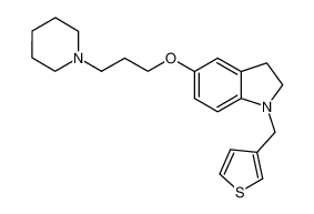 5-(3-piperidin-1-yl-propoxy)-1-thiophen-3-ylmethyl-2,3-dihydro-1H-indole_676255-26-8