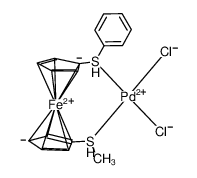 (1-methylthio-1'-phenylthioferrocene)palladium dichloride_676258-55-2