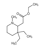 (3,3-Diethyl-1-methyl-piperidin-2-yl)-acetic acid ethyl ester_67626-16-8