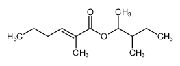 2-Hexenoic acid, 2-methyl-, 1,2-dimethylbutyl ester, (2E)-_676264-17-8