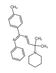 4-Methyl-N-[2-methyl-2-piperidin-1-yl-prop-(E)-ylidene]-N'-phenyl-benzamidine_67628-41-5