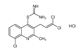 8-chloro-3-(3,3-dichloroallyl)-2-methylquinolin-4-yl carbamimidothioate hydrochloride_67629-28-1