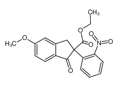 5-Methoxy-2-(2-nitro-phenyl)-1-oxo-indan-2-carboxylic acid ethyl ester_676323-70-9