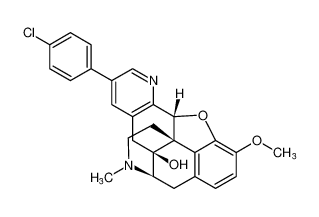 (4bS,8R,8aS,13bR)-11-(4-chlorophenyl)-1-methoxy-7-methyl-5,6,7,8,9,13b-hexahydro-8aH-4,8-methanobenzofuro[3,2-h]pyrido[3,4-g]quinolin-8a-ol_676324-48-4