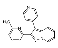 2-(6-methyl-pyridin-2-yl)-3-pyridin-4-yl-pyrazolo[1,5-a]pyridine_676343-62-7