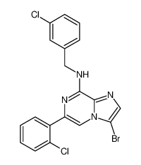 3-bromo-N-(3-chlorobenzyl)-6-(2-chlorophenyl)imidazo[1,2-a]pyrazin-8-amine_676360-02-4