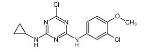 6-chloro-N2-(3-chloro-4-methoxyphenyl)-N4-cyclopropyl-1,3,5-triazine-2,4-diamine_676360-68-2