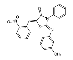 5-(2-nitro-benzylidene)-3-phenyl-2-m-tolylimino-thiazolidin-4-one_67637-38-1