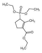 3-(Diethoxy-phosphoryl)-2-methyl-cyclopent-1-enecarboxylic acid ethyl ester_67639-96-7