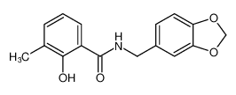 Benzamide, N-(1,3-benzodioxol-5-ylmethyl)-2-hydroxy-3-methyl-_676435-30-6