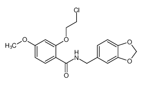 N-(benzo[d][1,3]dioxol-5-ylmethyl)-2-(2-chloroethoxy)-4-methoxybenzamide_676435-45-3