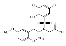 N-((3,5-dichloro-2-hydroxyphenyl)sulfonyl)-N-(2,5-dimethoxyphenethyl)glycine_676436-80-9