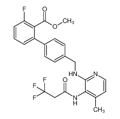 methyl 3-fluoro-4'-(((4-methyl-3-(3,3,3-trifluoropropanamido)pyridin-2-yl)amino)methyl)-[1,1'-biphenyl]-2-carboxylate_676443-99-5