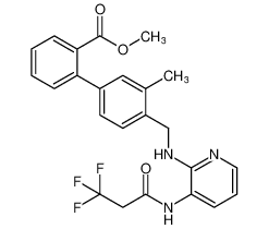 methyl 3'-methyl-4'-(((3-(3,3,3-trifluoropropanamido)pyridin-2-yl)amino)methyl)-[1,1'-biphenyl]-2-carboxylate_676445-20-8